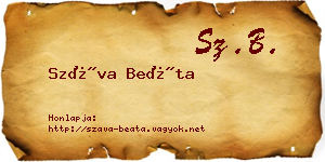 Száva Beáta névjegykártya